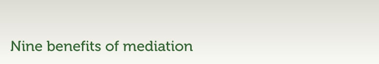 Nine benefits of mediation_Title